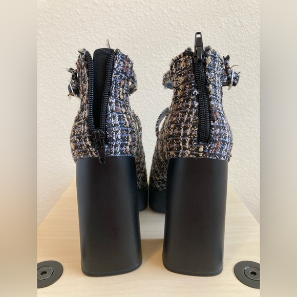 Mix No. 6 Tweed Multi-Color Platform Shoes - Picture 9 of 11
